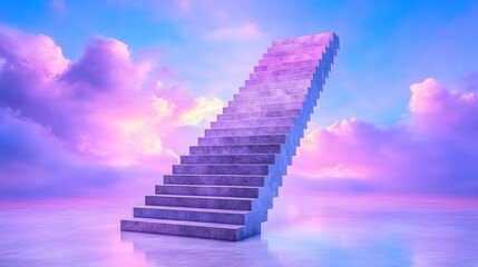 Stairway to Heaven: Religious Background with Stairs Leading to the Sky