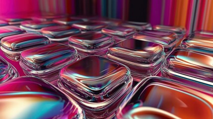 Obraz premium Abstract Geometric Forms in Vibrant Colors - Stunning Visual Design