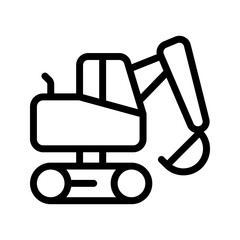 Shovel line icon. Digger, bucket, excavator. Transport concept. Vector illustration 