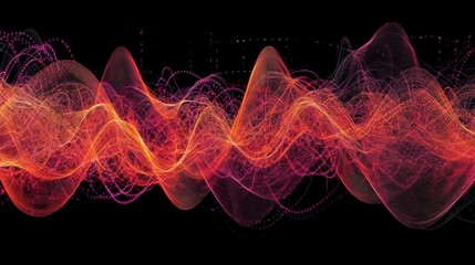 Fototapeta premium Abstract Digital Wave Forms: A Stunning Visual Display of Dynamic Patterns