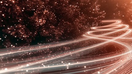 Abstract Glowing Lines Digital Art Design