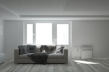 Modern interior design. 3D illustration
