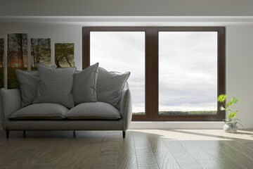 Modern interior design. 3D illustration