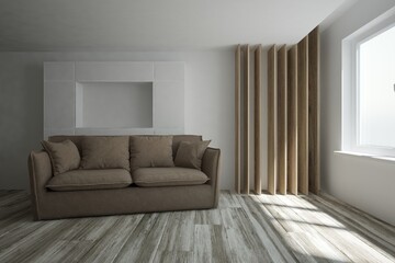Modern interior design. 3D illustration