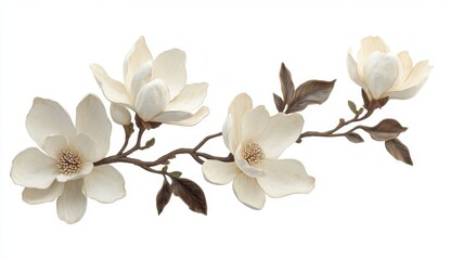 Fototapeta premium Delicate magnolia blossoms on a branch
