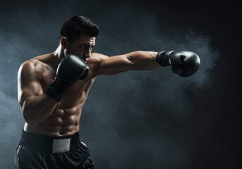 Man in black boxing wraps