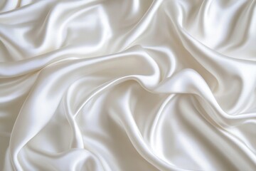 Obraz premium Elegant ivory silk fabric drapes in soft folds (1)