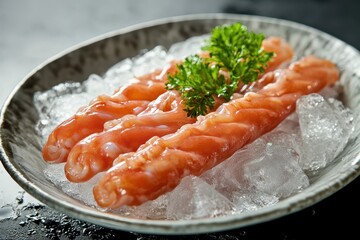 Chilled uncooked squid tentacles