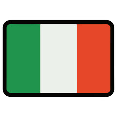 Irish flag vector icon.