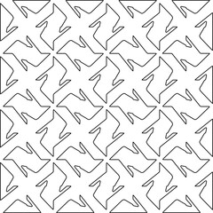 Figures from lines.Black pattern on white wallpaper for web page, textures, card, poster, fabric, textile. Abstract background.Repeating background image.White texture. Lines form shapes.