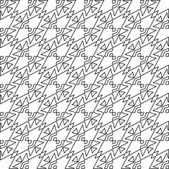Figures from lines.Black pattern on white wallpaper for web page, textures, card, poster, fabric, textile. Abstract background.Repeating background image.White texture. Lines form shapes.
