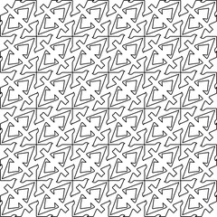 Figures from lines.Black pattern on white wallpaper for web page, textures, card, poster, fabric, textile. Abstract background.Repeating background image.White texture. Lines form shapes.