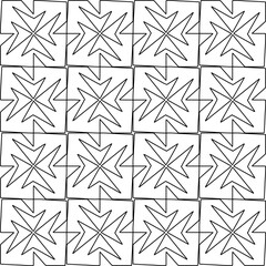 Figures from lines.Black pattern on white wallpaper for web page, textures, card, poster, fabric, textile. Abstract background.Repeating background image.White texture. Lines form shapes.