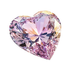 Fototapeta premium Sparkling Pink Heart Diamond Gemstone Luxury Jewelry,