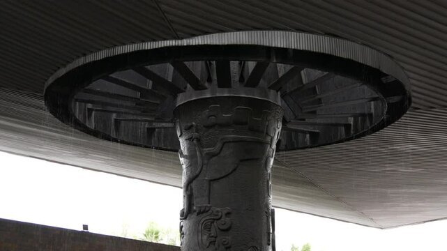 El Paraguas: Iconic Central Fountain of the National Museum of Anthropology in Mexico City