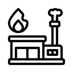 incineration line icon