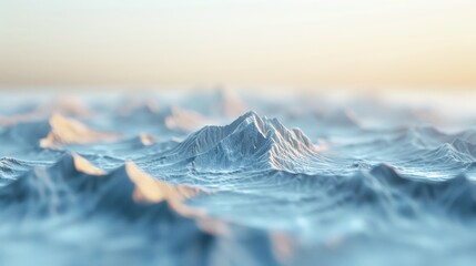 Abstract Mountain Range at Sunrise