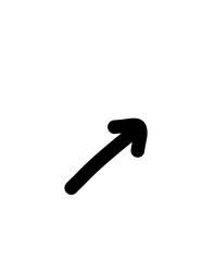 Arrow black with white background