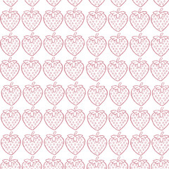 Strawberry outline pattern