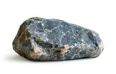 Gray stone on white background