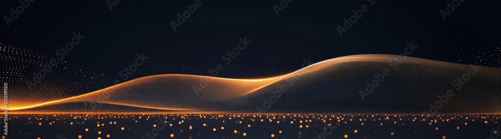 Poster a dynamic, abstract representation with vibrant patterns of light and color, conveying a feeling of 