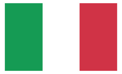 Vector Illustration of the Flag of Italy Featuring Green, White, and Red Vertical Stripes, Representing Italian National Pride and Heritage