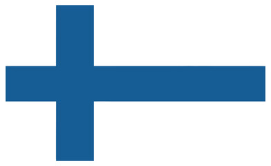 Obraz premium Vector Illustration of the Flag of Finland Featuring a Blue Cross on a White Background, Representing Finnish National Identity and Pride