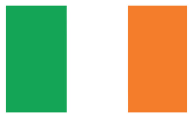 Vector Illustration of the Flag of Ireland Featuring Green, White, and Orange Vertical Stripes Representing Irish National Identity
