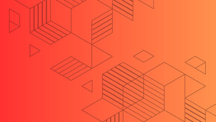 abstract geometric background with squares and cubes