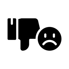 thumbs down glyph icon