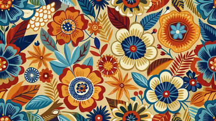 Fototapeta premium seamless floral pattern 