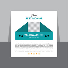 Modern Business Client Testimonial Design.