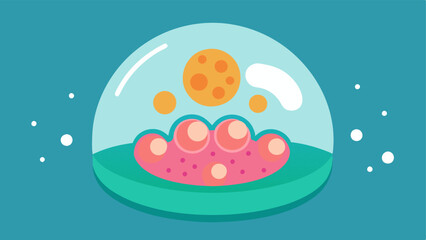 Nourishing Exosomes A visual of exosomes packaged with beneficial molecules like growth factors and proteins symbolizing the nourishment they provide to the skin.