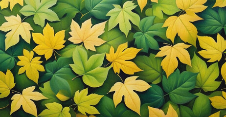 Fototapeta premium yellow leaves background