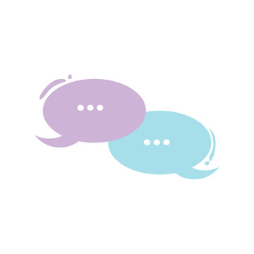 Bubble Speech Two Convertation. Balloon text comic illustration