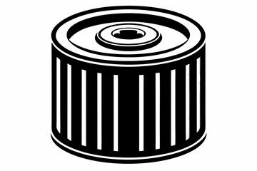 oil filter line art silhouette vector illustration