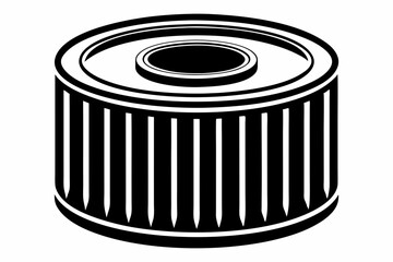 oil filter line art silhouette vector illustration