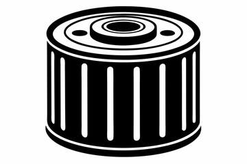 oil filter line art silhouette vector illustration