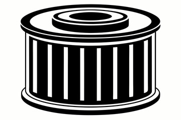 oil filter line art silhouette vector illustration
