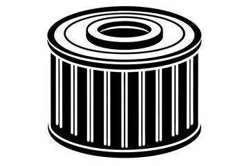 oil filter line art silhouette vector illustration