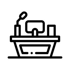 recording studio line icon