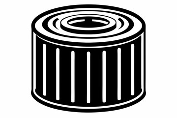oil filter line art silhouette vector illustration