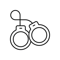 Handcuffs vector icon