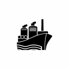 Obraz premium creative silhouette Tanker Ship Icon victor illustration