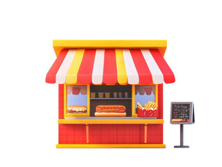 Isolated Hot Dog Stand