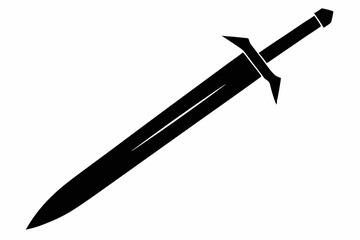 sword line art silhouette vector illustration