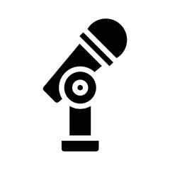 microphone stand glyph icon