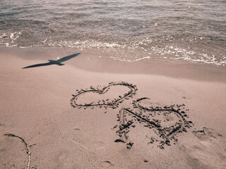 heart on the beach