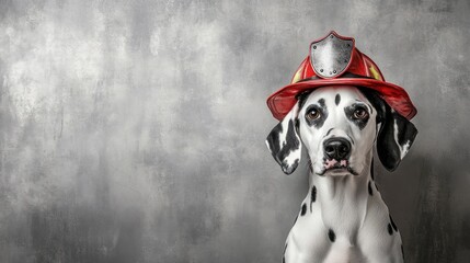 Dalmatian Firefighter: A Portrait of Canine Bravery