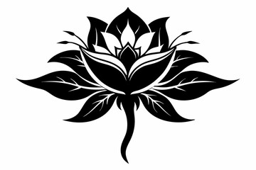 Obraz premium zephyrettes flower line art silhouette vector illustration